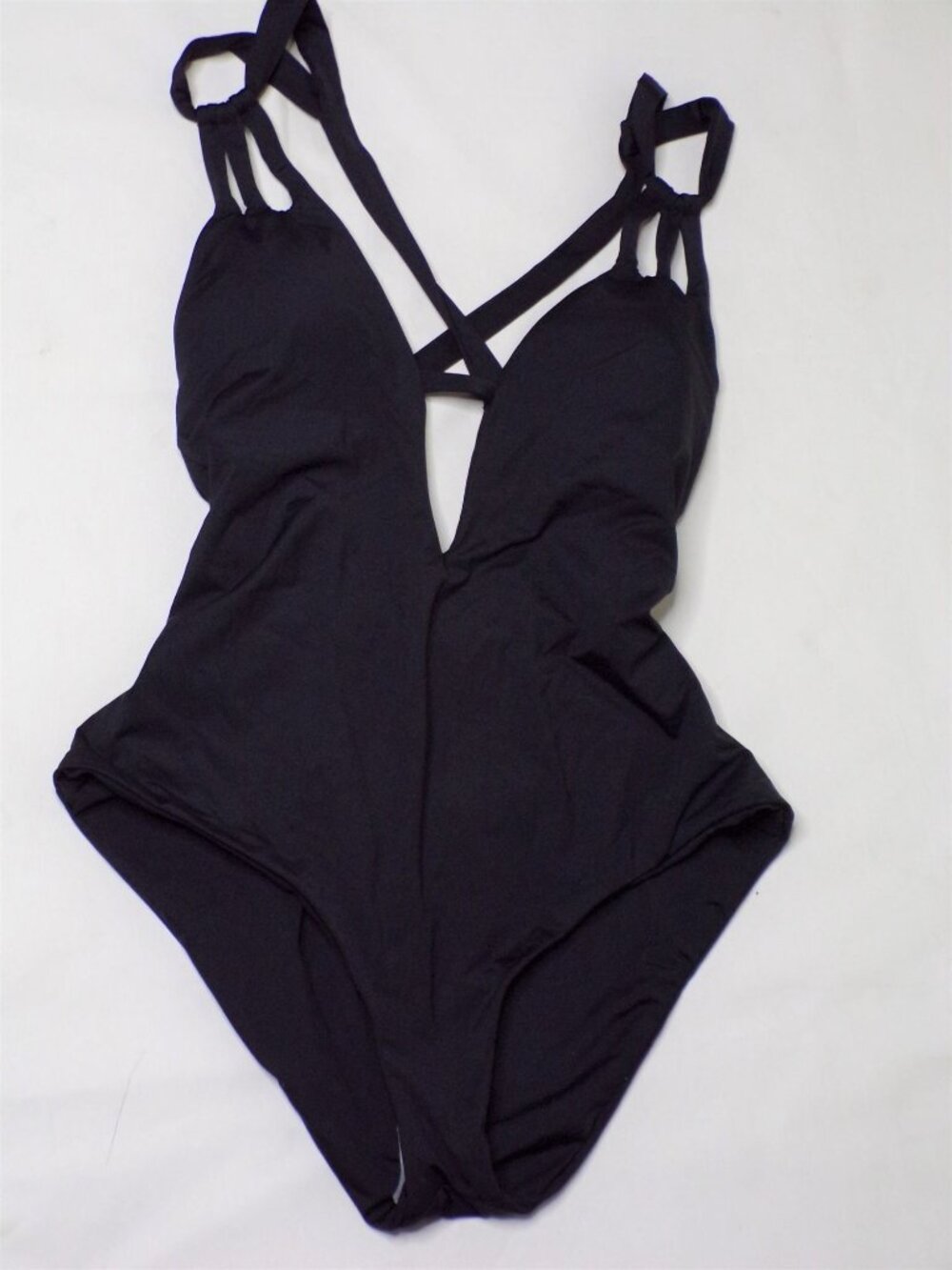 🆕BECCA Color Code Skylar Plunge One-Piece Swimsuit XX-Large (16) Black - Picture 4 of 7